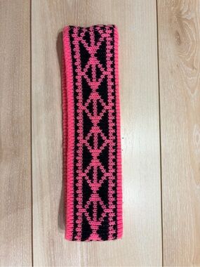 Vintage Pink and Black Knit Headband